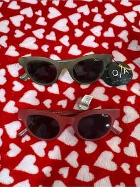 Quay Australia Kids Cat-Eye Sunglasses in Olive and Red 

1 for 30
Both for 50